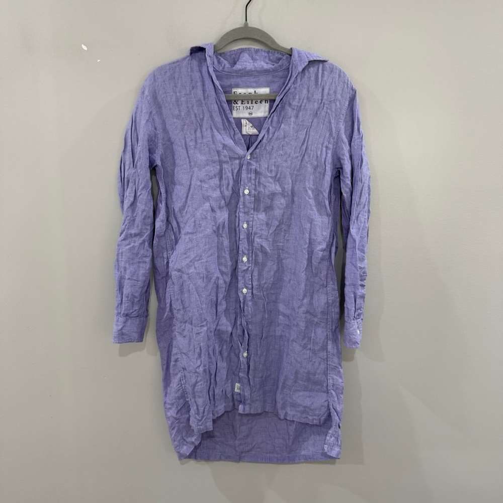 Frank & Eileen Light Lavender Button-Front Mini D… - image 4